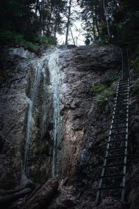 Rainbow waterfall in Slovak paradise